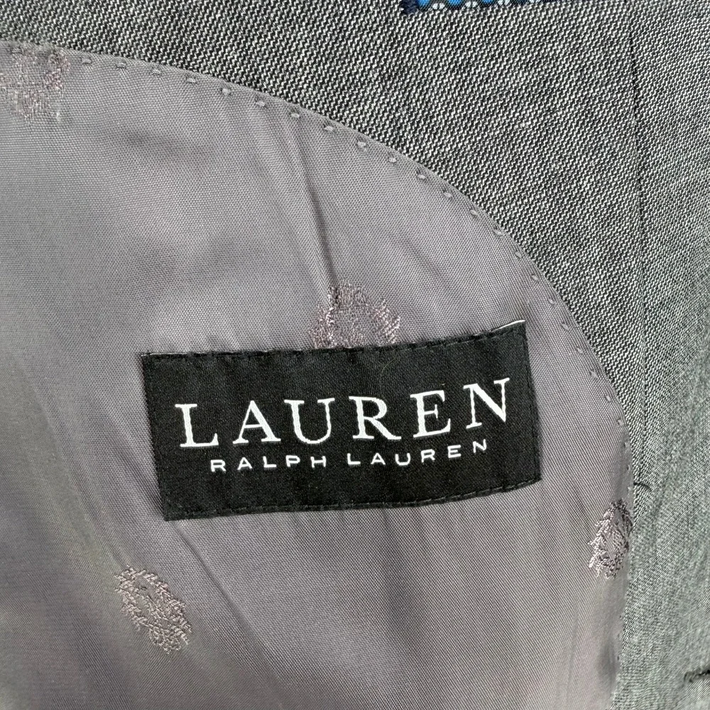 Lauren Ralph Lauren Mens 48L Grey 100% Wool Natural Stretch Blazer Sport Coat